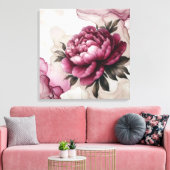 Peony Pink Abstrakt Leinwanddruck (Insitu (Wohnzimmer))