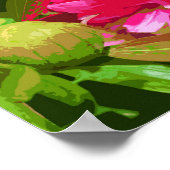 Peony Pink Blume Poster (Ecke)