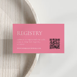 Peony Pink | Brautparty Registry QR Begleitkarte