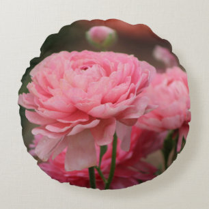 Peony Pink Ranunculus Closeup Throw Kissen