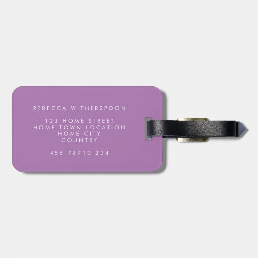 Peony Pink Roses Blume Personalisiert Gepäckanhänger (Rückseite horizontal)