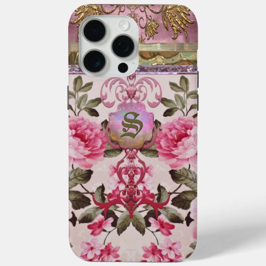 Peony Place Monogram Case-Mate iPhone Hülle (Rückseite)