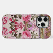 Peony Place Monogram iPhone Hülle (Rückseite (Horizontal))