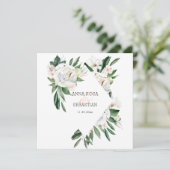 *~* Peony QR UAWG AR15 Blume Frame Wedding Einladung (Stehend Vorderseite)