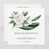 *~* Peony QR UAWG Floral Bouquet AR15 Wedding Einladung (Vorne/Hinten)