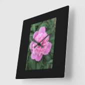 Peony Quadratische Wanduhr (Winkel)