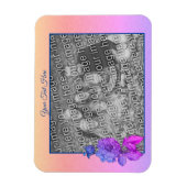 Peony Rainbow Personalisiert Hinzufügen Ihres Foto Magnet (Vertikal)