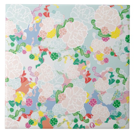 Peony roink fliese (Vorderseite)