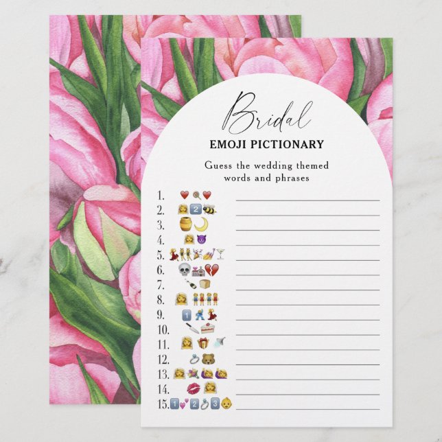 Peony Rose - Brautparty Emoji-Picknick (Vorne/Hinten)