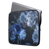 Peony Rose: Dunkle Blüte Vintag. Laptopschutzhülle (Vorderseite Links)