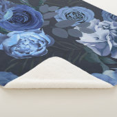 Peony Rose: Dunkle Blüte Vintag. Sherpadecke (3/4)