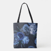 Peony Rose: Dunkle Blüte Vintag. Tasche (Rückseite)