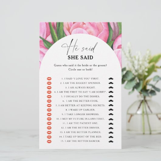 Peony Rose - Er sagte, sie sagte Brautparty (Stehend Vorderseite)