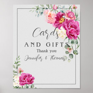Peony & Rose Eucalyptus Cards & Gifts Poster