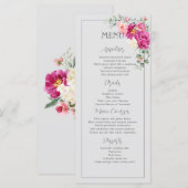 Peony & Rose Eukalyptus Greenerity Menu Menükarte (Vorne/Hinten)