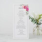 Peony & Rose Eukalyptus Greenerity Menu Menükarte (Stehend Vorderseite)