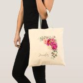 Peony & Rose Eukalyptus Greenery Tote Bag Tragetasche (Vorderseite (Produkt))