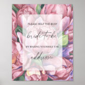 Peony-Rose - Hilfe für das geschäftige Brautadress Poster (Vorne)