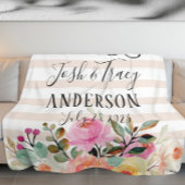 Peony Rose Just Married Ankündigung Foto Prop Fleecedecke