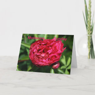 Peony Rose Mothering Sunday Card Karte