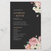 Peony Roses über das Programm zur Zeremonie der Bl (Vorderseite)