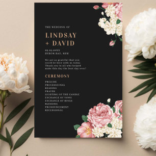 Peony Roses über das Programm zur Zeremonie der Bl