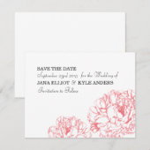 Peony Save the Date (Vorne/Hinten)