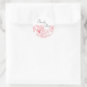 Peony Save the Date Sticker (Tasche)