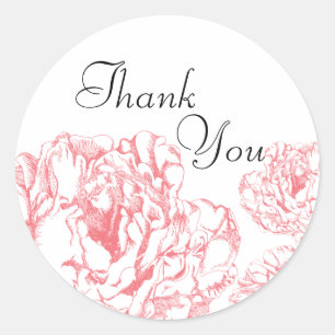 Peony Save the Date Sticker