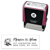 Peony Self Inking Rücksendeadresse Briefmarke Permastempel (Beispiel)