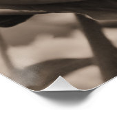 Peony Single Sepia Poster (Ecke)