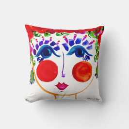 Peony - Sinti und Roma Garden Girl Cotton Pillow Kissen