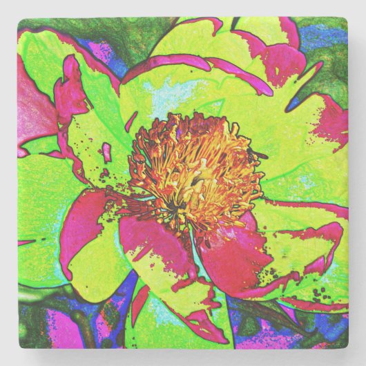 Peony Stone Untersetzer (Vorderseite)