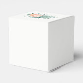 Peony Succulents Floral Watercolor Wedding Geschenkschachtel (Rückseite)