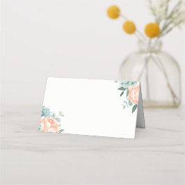 Peony Succulents Floral Watercolor Wedding Platzkarte