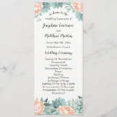 Peony Succulents Foliage Wedding Program Programm (Vorderseite)