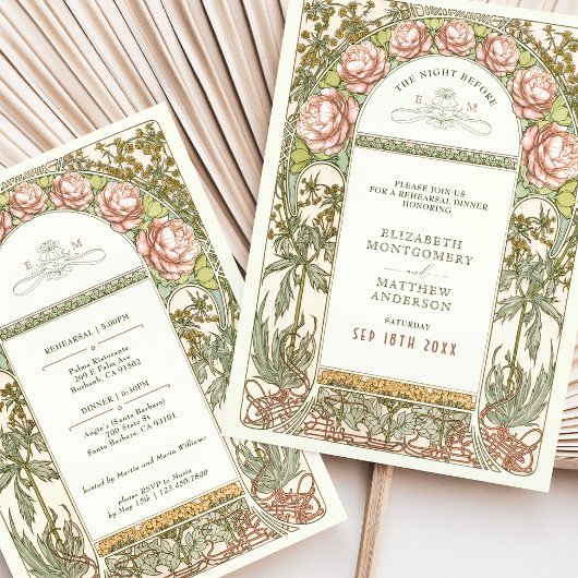 Peony The Night Before Wedding Rehearsal Einladung