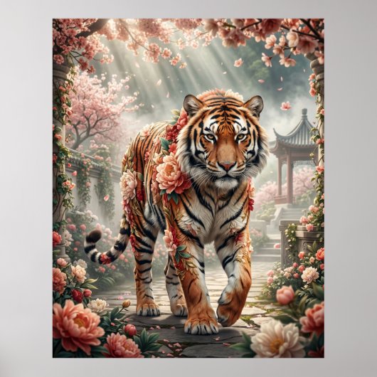 Peony Tiger Blossom Power Poster (Vorne)