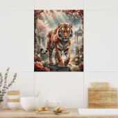 Peony Tiger Blossom Power Poster (Küche)