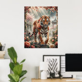 Peony Tiger Blossom Power Poster (Heimbüro)