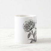 Peony Tinte zeichnend Kaffeetasse (Mittel)