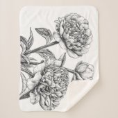 Peony Tinte zeichnend Sherpadecke (Vorderseite)