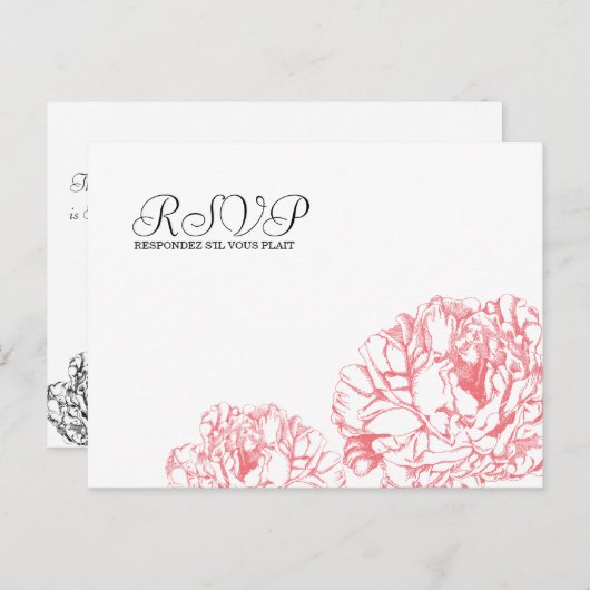 Peony UAWG Postcard Einladungspostkarte (Vorne/Hinten)