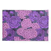 Peony und Hydrangea in Rosa und Violett Kissenbezug (Rückseite)