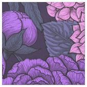 Peony und Hydrangea in Rosa und Violett Stoff (Nahaufnahme)