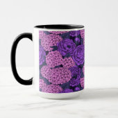 Peony und Hydrangea in Rosa und Violett Tasse (Links)