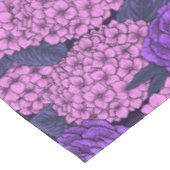 Peony und Hydrangea in Rosa und Violett Tischdecke (Schrägansicht)