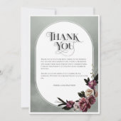 Peony und Rose Dankeskarte (Vorderseite)