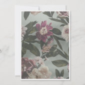 Peony und Rose Dankeskarte (Rückseite)