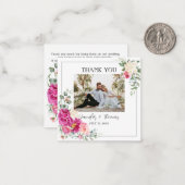 Peony und Rose Eukalyptus Greenery Danke Karte (Vorderseite/Rückseite Beispiel)